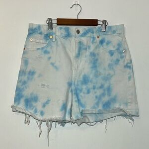 American Eagle Blue Tie-Dye Women's Denim Shorts